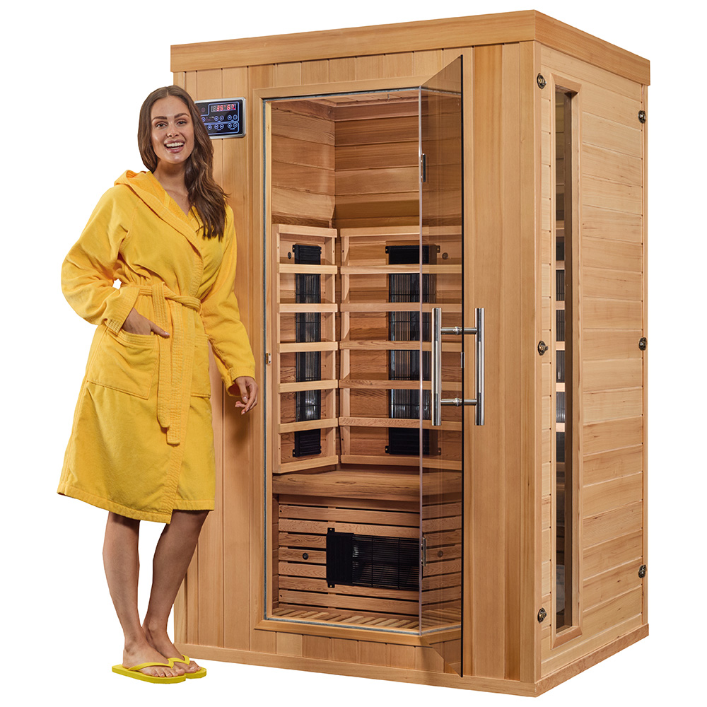 weibliches Model in der Infrarotkabine SPA120 der Produktkategorie SPA365